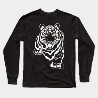 Tiger (white print) Long Sleeve T-Shirt